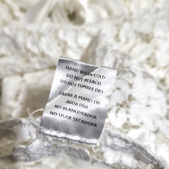 Endless Rose Lace Top Womens Small White Summer Cottage Boho Floral Feminine - Picture 8 of 12